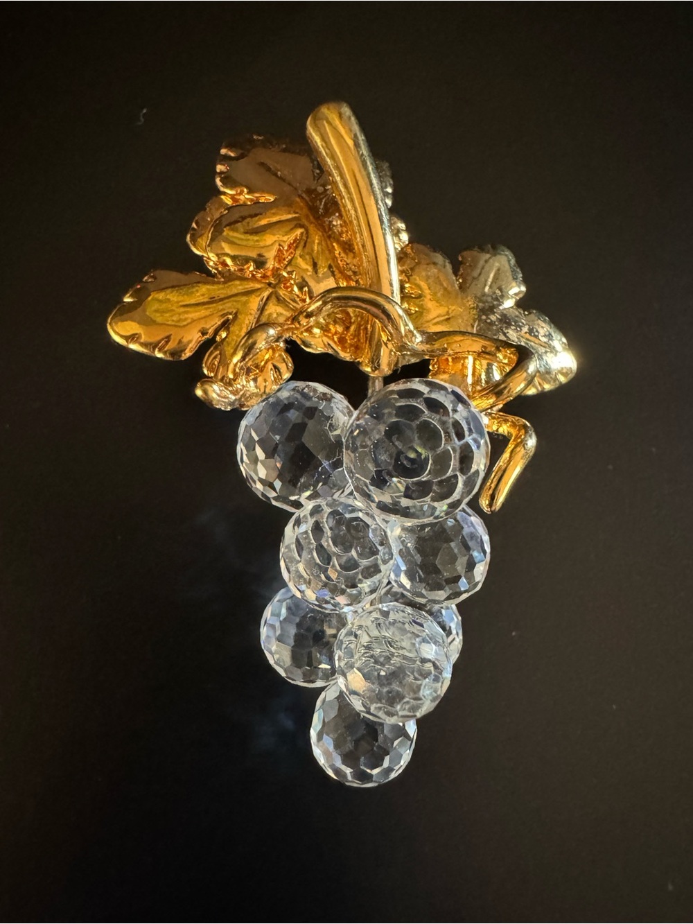 Vintage Swarovski Crystal Grape Cluster Brooch